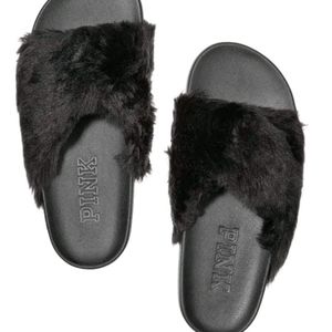 Nwt vs pink fur slides